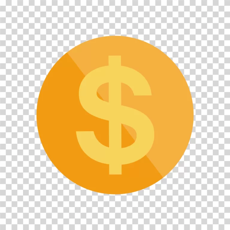 Dollar Coin Icon Illustration Currency Money