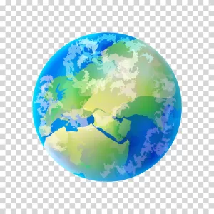 Earth Planet Illustration PNG Tranparent