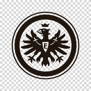 Eintracht Frankfurt Black Logo, German Football Club, Bundesliga Team, Transparent PNG Image Eintracht Frankfurt Black Logo PNG