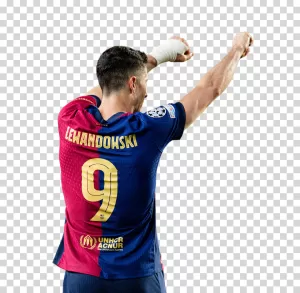 Robert Lewandowski FC Barcelona Striker Transparent