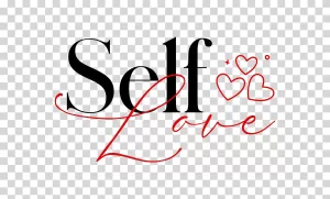 Self Love Handwritten Lettering Transparent