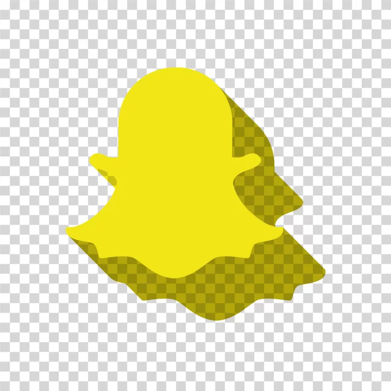 Snapchat Logo Shadow Style Ghost Transparent