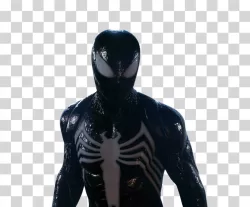 Spider Man in Symbiote Suit Marvel Black Costume PNG