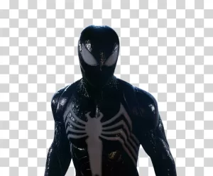 Spider Man in Symbiote Suit Marvel Black Costume PNG