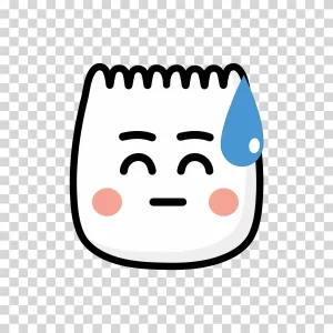 TikTok Awkward Face Emoji, Nervous Smile Emoticon, Social Media Reaction, Transparent Image TikTok Awkward Face Emoji Transparent