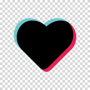 TikTok Like Icon, Social Media Heart Button, Engagement Symbol, Transparent PNG TikTok Like Icon Social Media Heart Button PNG