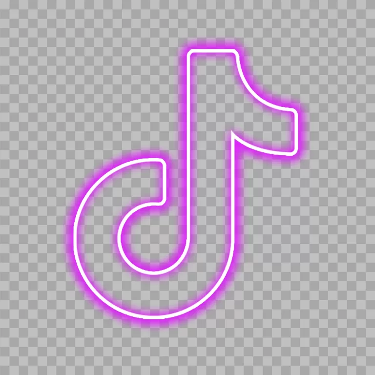 TikTok Logo Neon Effect Style PNG