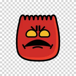 TikTok Rage Emoji Angry Red Face PNG