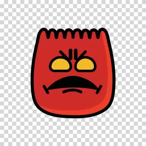 TikTok Rage Emoji, Angry Red Face Emoticon, Social Media Reaction, Transparent PNG Image TikTok Rage Emoji Angry Red Face PNG