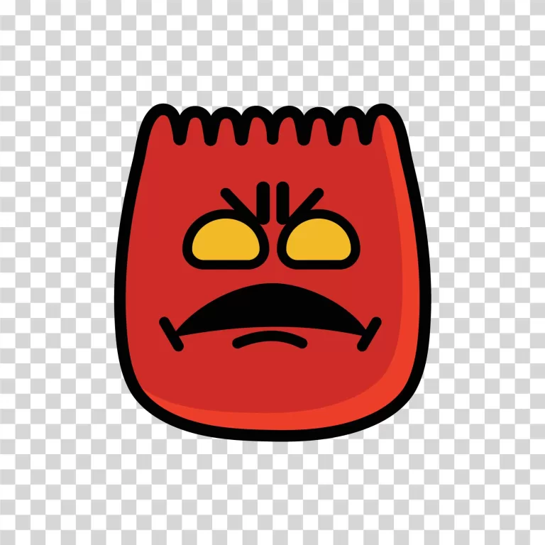 TikTok Rage Emoji Angry Red Face PNG