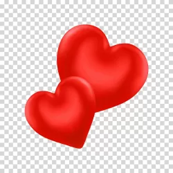 Two Hearts Love Connection Symbol Transparent