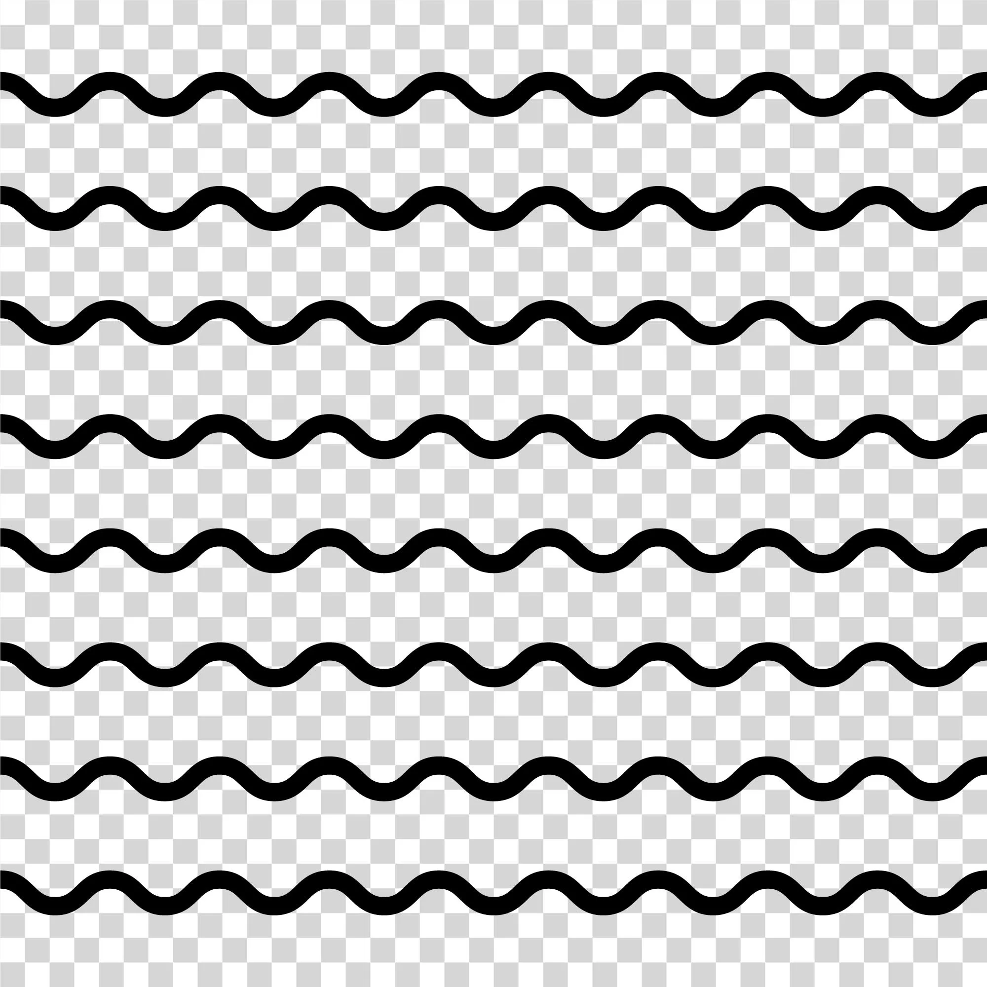Wavy Lines Pattern Abstract Design PNG