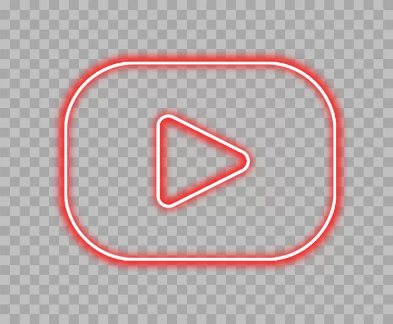 YouTube Logo Neon Effect Style Transparent