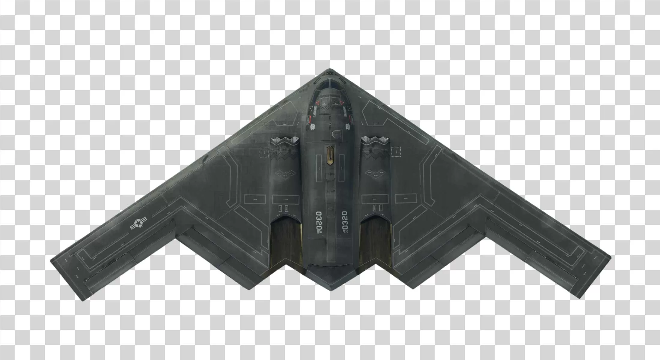 B-2 Spirit Stealth Military Bomber US Strategic Aircraft Transparent PNG