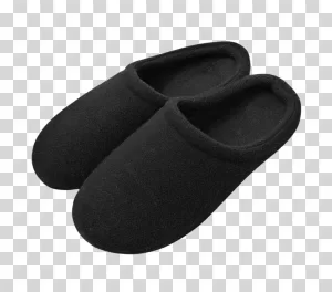 Black Slippers Casual Footwear Transparent
