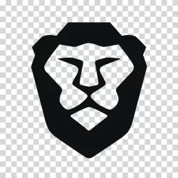 Brave Black Logo Web Browser PNG