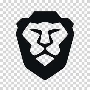Brave Black Logo Web Browser PNG