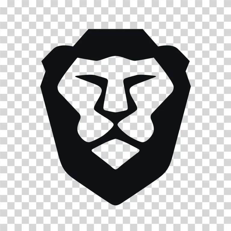 Brave Black Logo Web Browser PNG