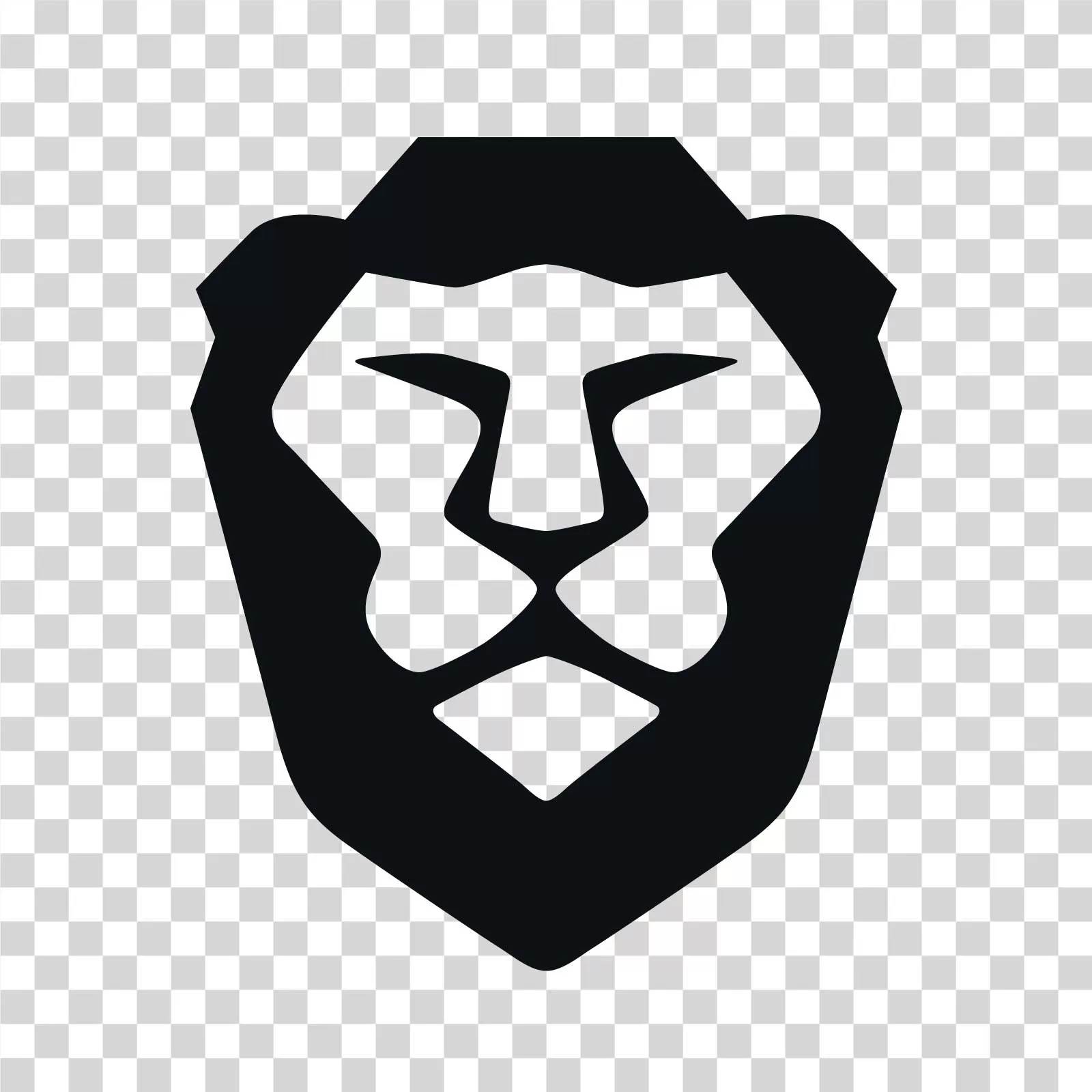 Brave Black Logo Web Browser PNG
