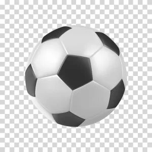 Classic Football Ball Black and White Soccer Ball PNG