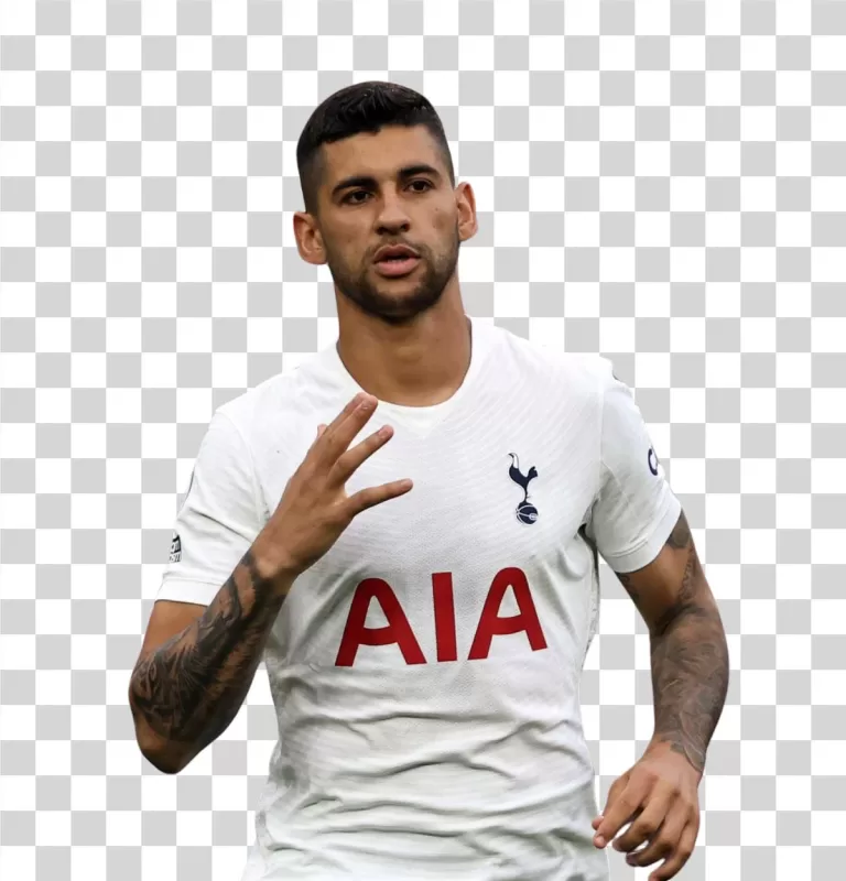 Cristian Romero Tottenham Hotspur Player PNG image