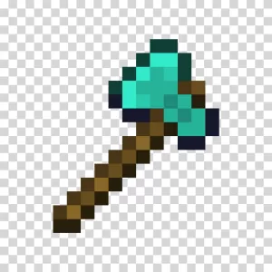 Diamond Axe Minecraft Tool Transparent Image