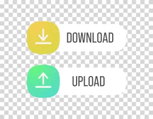 Download and Upload Button PNG