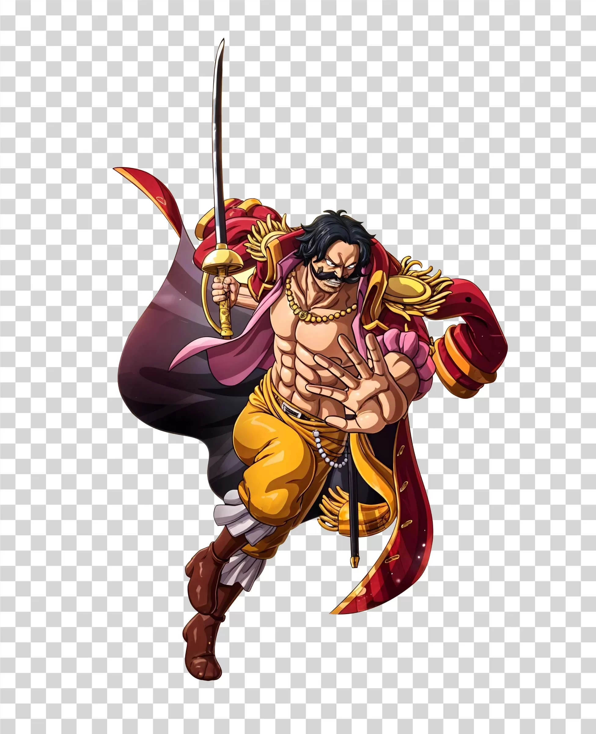 Gol D Roger One Piece Pirate King PNG