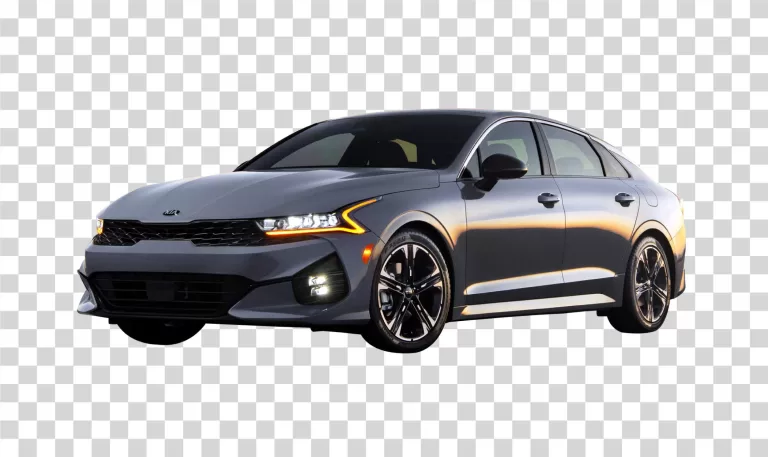 Kia K5 Grey Sporty Sedan Car PNG
