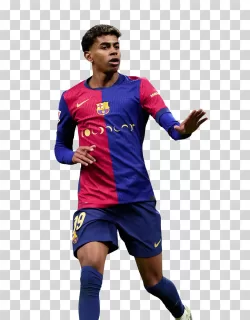 Lamine Yamal Calma Celebration Pose Transparent