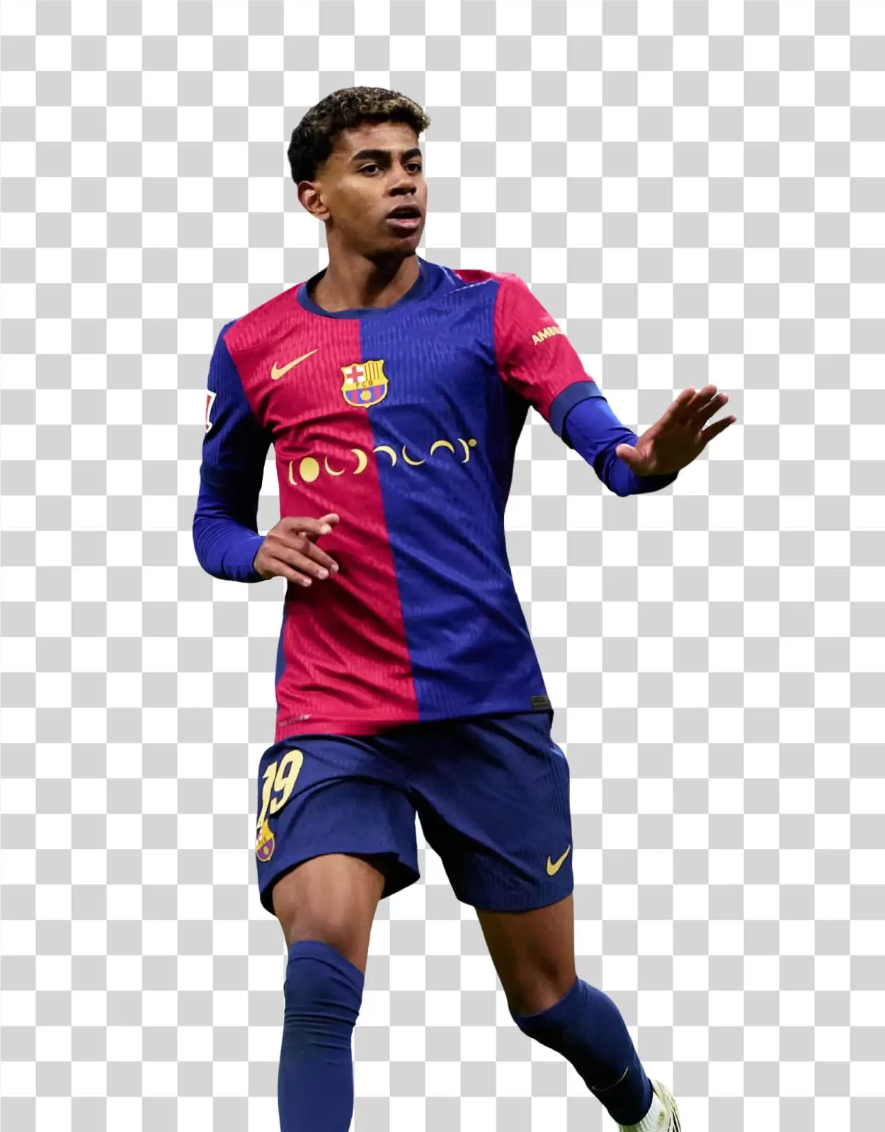 Lamine Yamal Calma Celebration Pose Transparent