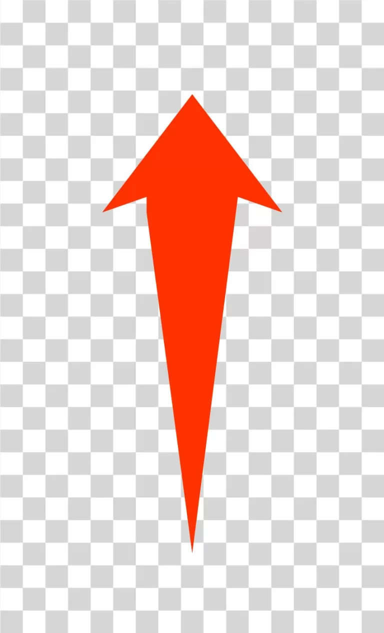 Straight Red Arrow YouTube Thumbnail Graphic PNG