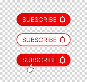 Subscribe Button YouTube UI PNG