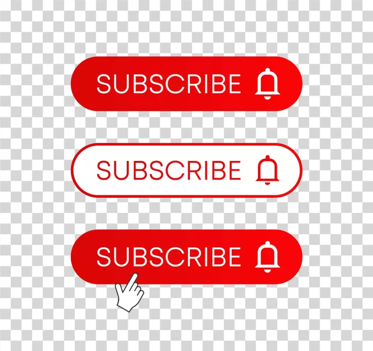 Subscribe Button YouTube UI PNG