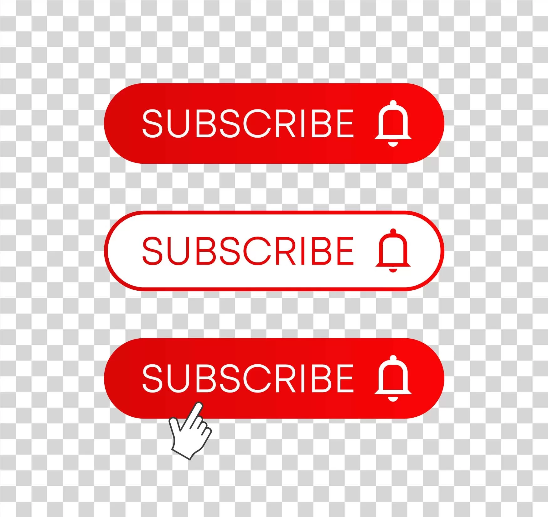 Subscribe Button YouTube UI PNG