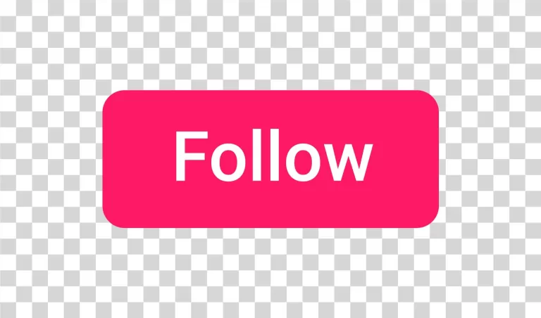 TikTok Follow Button Social Media Transparent