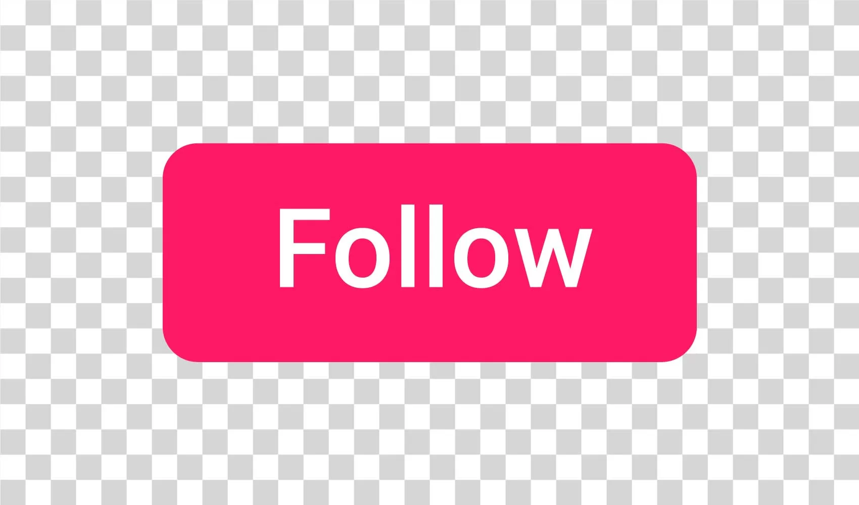TikTok Follow Button Social Media Transparent