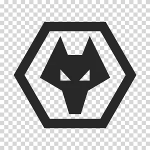 Wolverhampton Black Logo, Minimalist Wolves Club Emblem, Transparent PNG Image Wolverhampton Black Logo Transparent