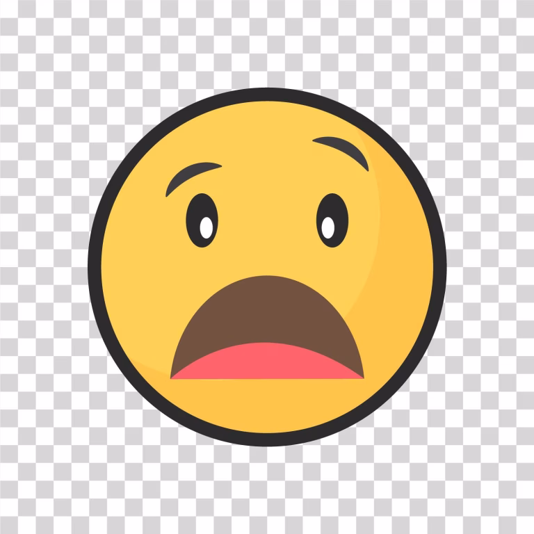 Anguished Face Emoji PNG Transparent