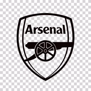 Arsenal Black Logo, English soccer Club Emblem, Transparent PNG Image Arsenal Black Logo