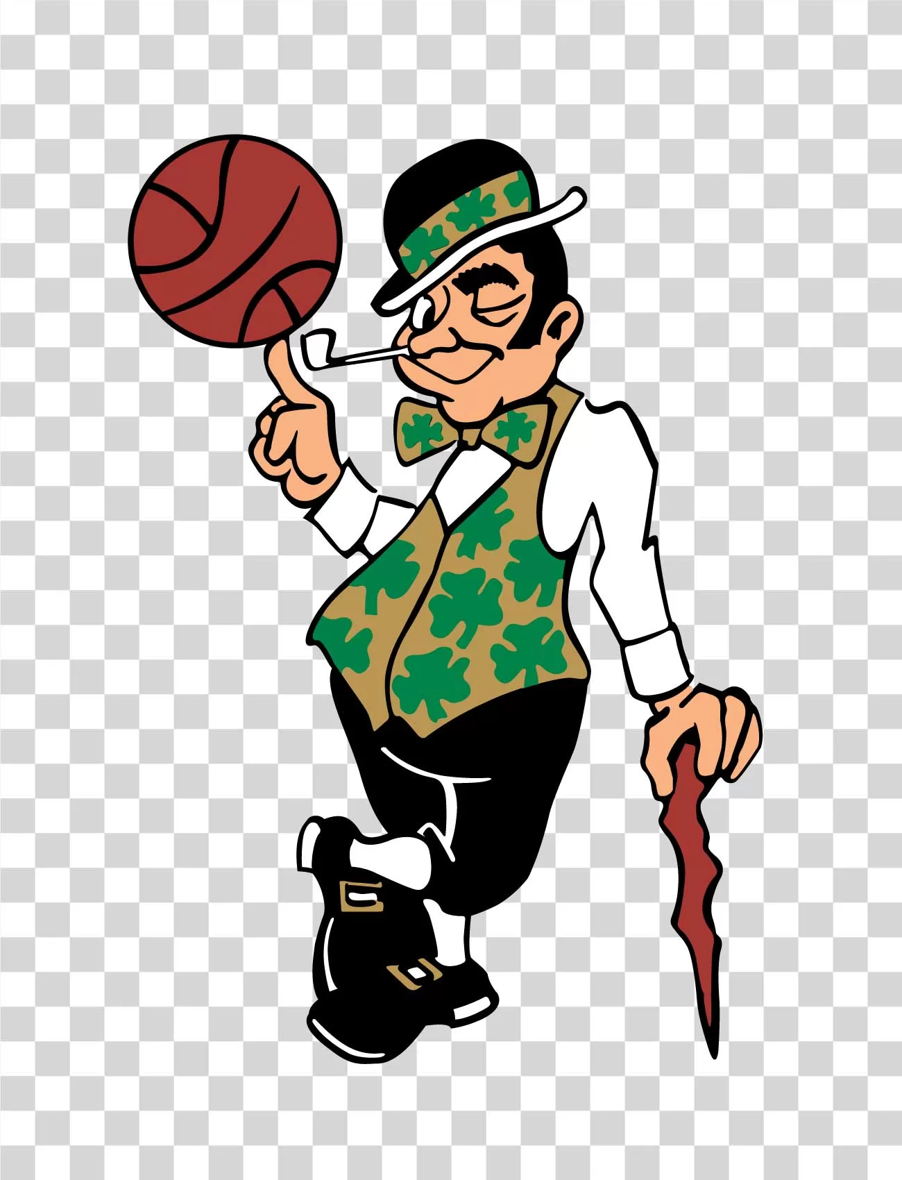 Boston Celtics Mascot Lucky the Leprechaun PNG Transparent