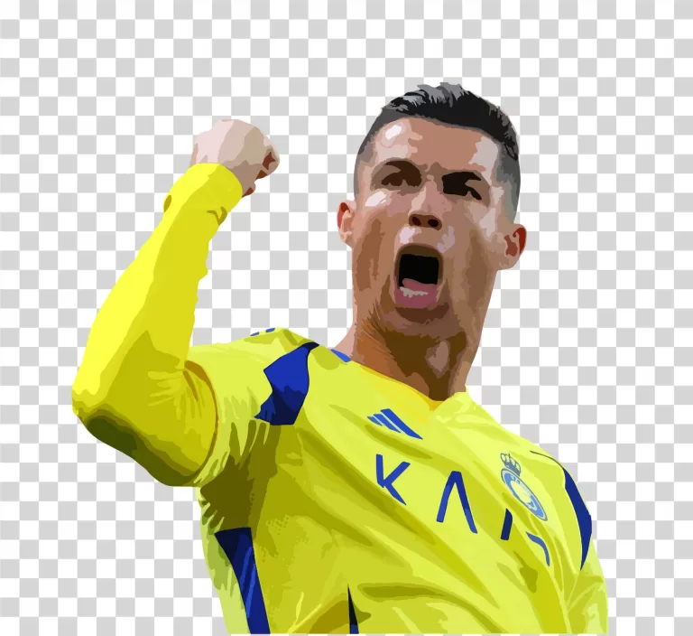 Cristiano Ronaldo Al Nassr Illustration Transparent