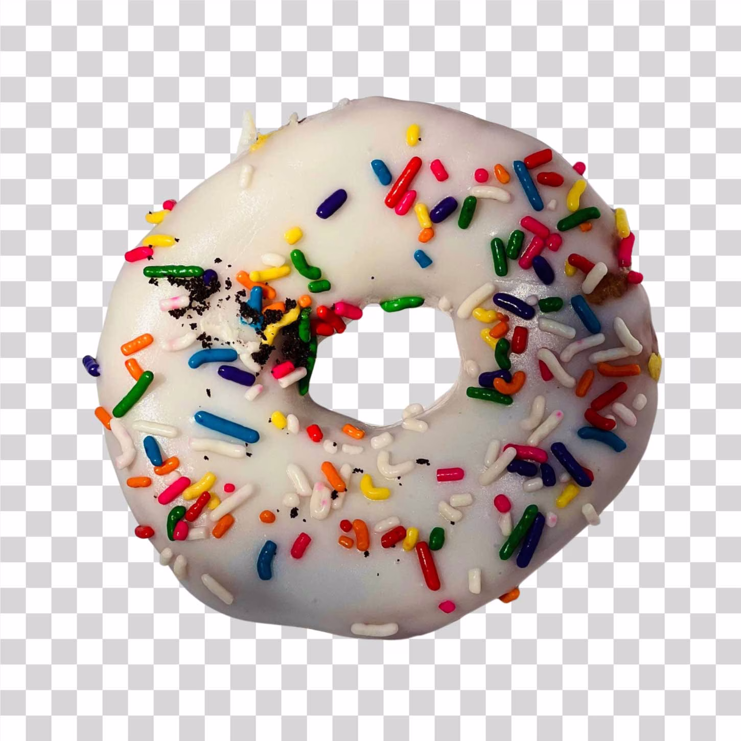 Donut with Sprinkles Frosted Doughnut PNG