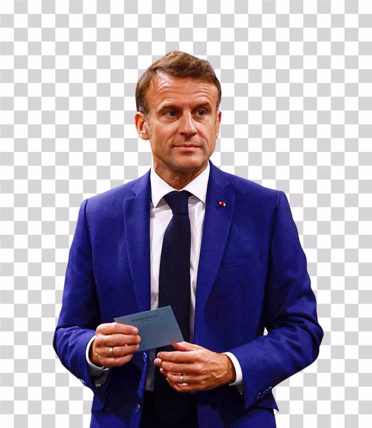 Emmanuel Macron French President Transparent