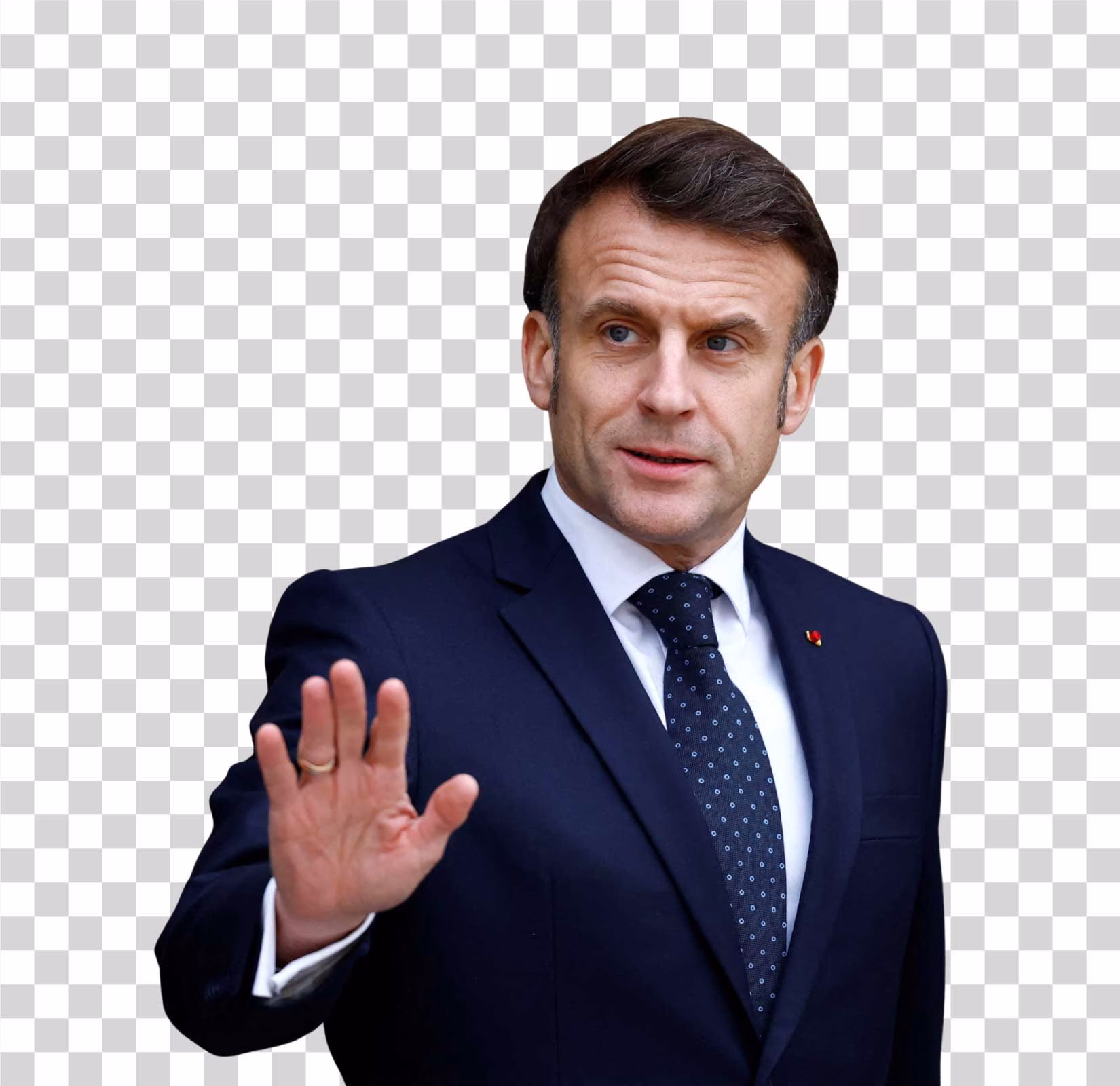 Emmanuel Macron President of France Transparent