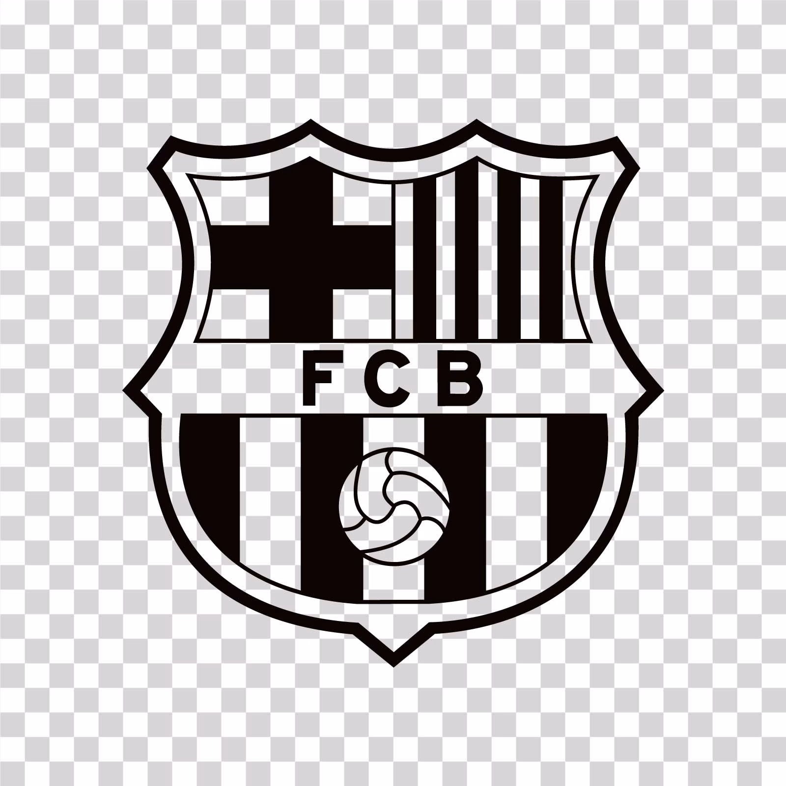 FCB Black Logo Transparent