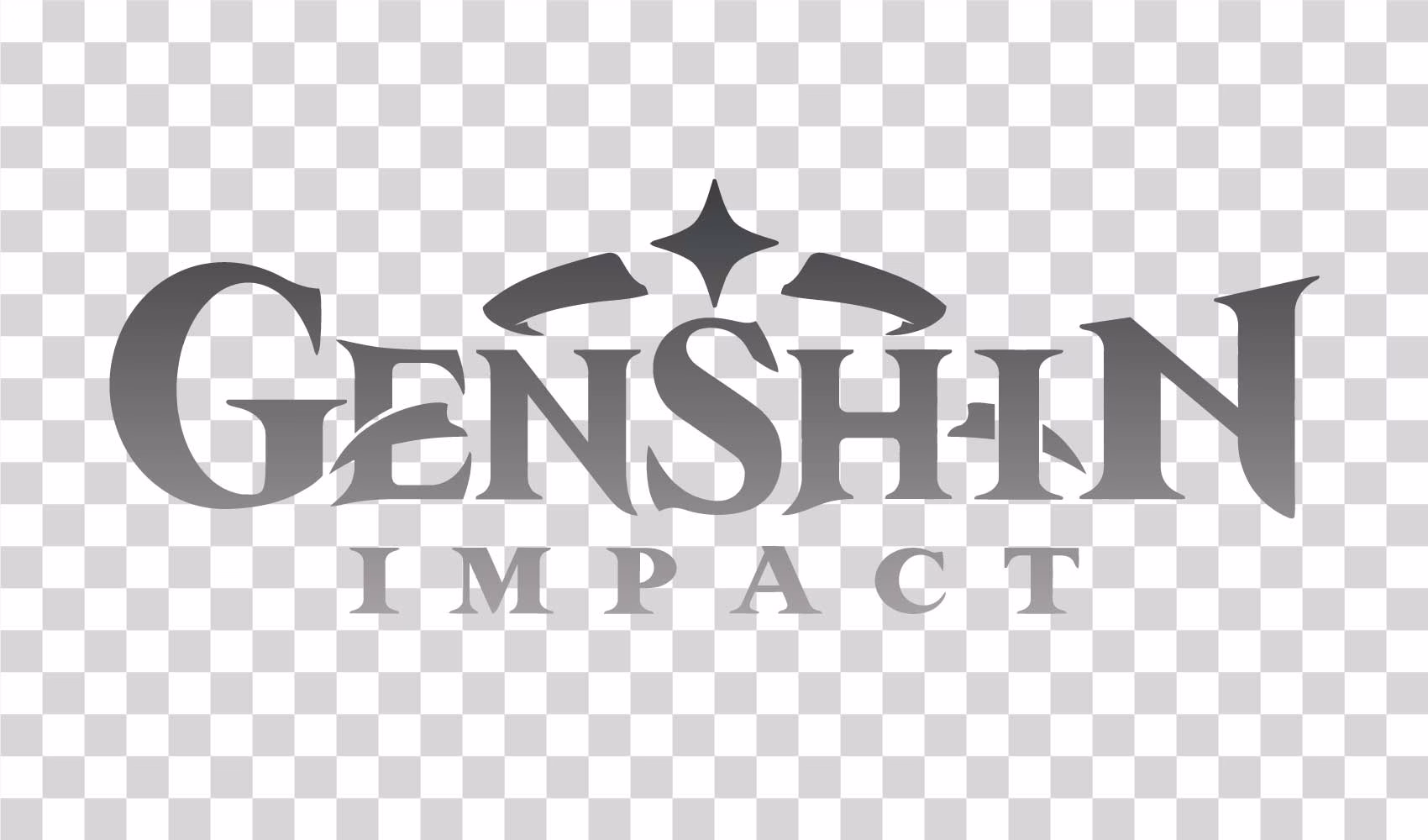 Genshin Impact Grey Logo PNG