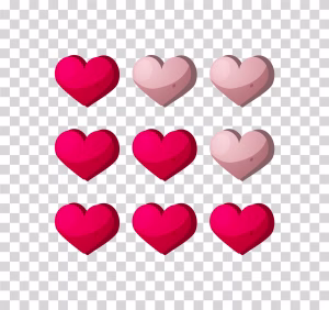 Hearts Game UI HP Icons PNG Image