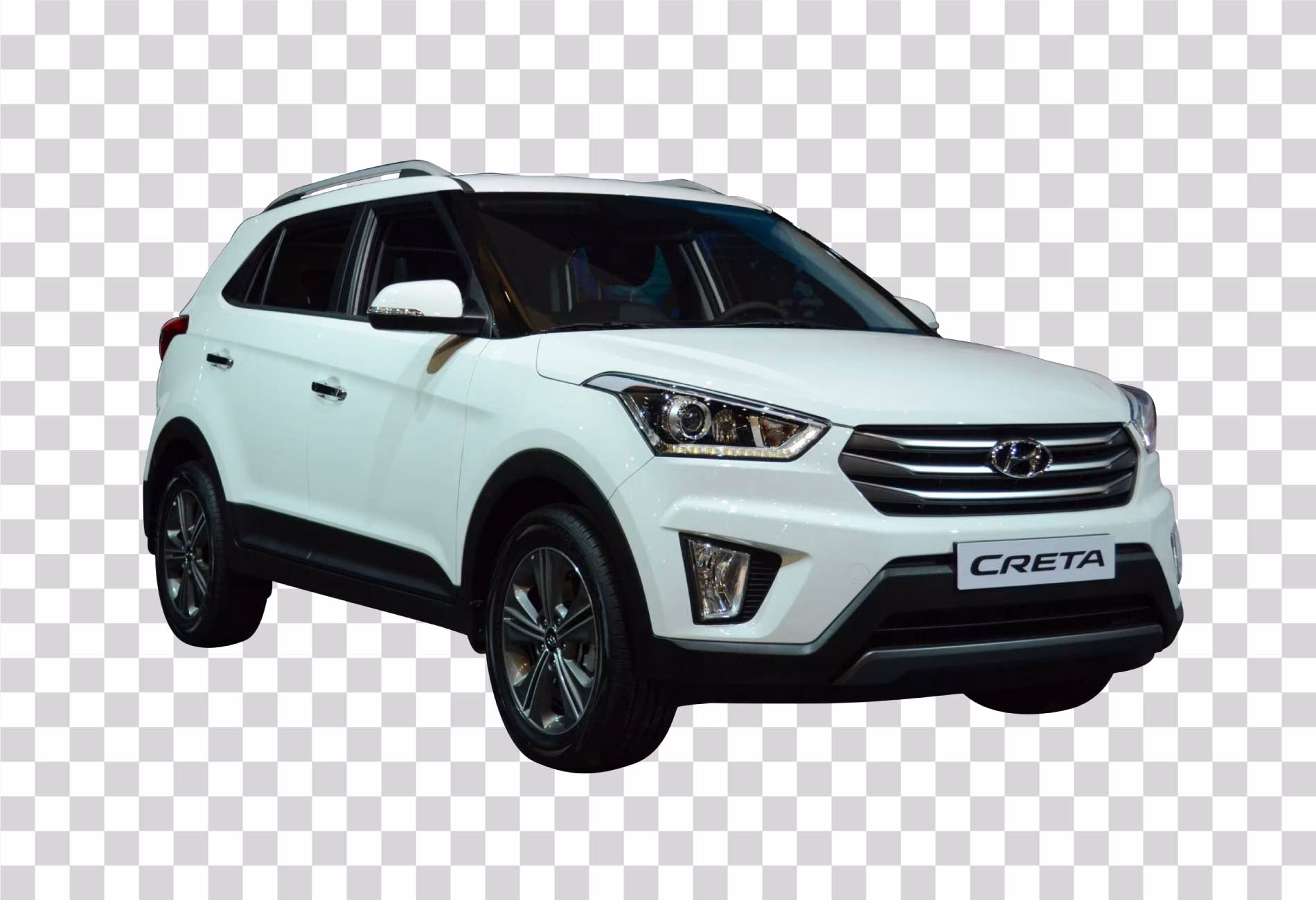 Hyundai Creta White SUV Car Transparent