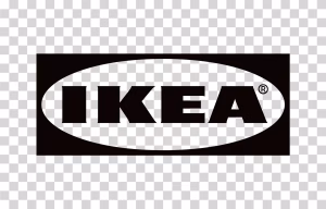 IKEA Black Logo, Monochrome Version of Swedish Furniture Brand Emblem, Transparent PNG IKEA Black Logo PNG